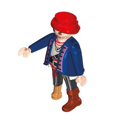 Playmobil 30 00 6113 Pirate, blue coat, peg leg, red headscarf 6625