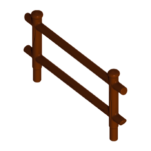 Playmobil 30 08 1073 Brown Railing, medium length, wooden poles 70514, 70515, 70516, 70521, 70522, 70523