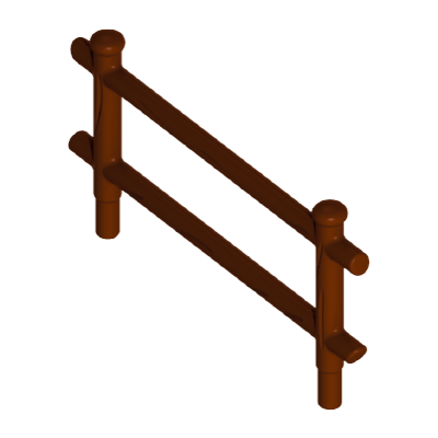 Playmobil 30 08 1073 Brown Railing, medium length, wooden poles 70514, 70515, 70516, 70521, 70522, 70523