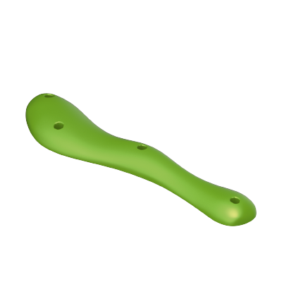 PLAYMOBIL 30 08 7063 light green Ground, long and thin with three fence holes and one for plant 70608, 70931