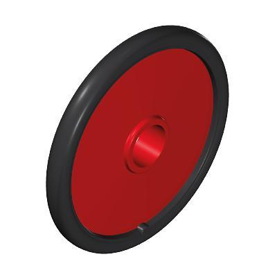 playmobil 30 20 2292 red and black Wheel, solid, with narrow tire