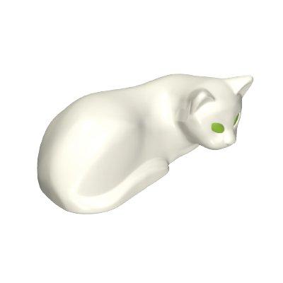 Playmobil 30 22 2672 White cat with green eyes sleeping 5126, 5422, 6145, 6312, 70590, 9276