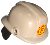 Playmobil 30 63 3125 light grey Helmet for modern firefighter with front brim and neckguard