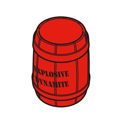 Playmobil 30 64 6880 red EXPLOSIVE DYNAMITE Wooden Barrel 3042 , 3784 , 3816 , 5245 , 5246 , 70948