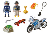Playmobil Starter Pack Police Chase with motorbike and skateboard