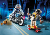 Playmobil Starter Pack Police Chase with motorbike and skateboard