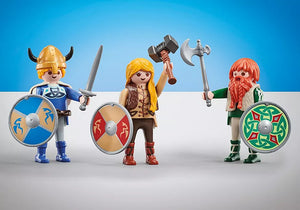 Playmobil History 9893 Three Vikings, IN SEALED BAG