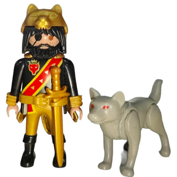 Playmobil 4644 castle dragon warrior knight with wolf