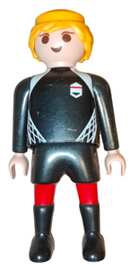 Playmobil 30 00 5644 Football Soccer goalie, blond, black uniform 70244