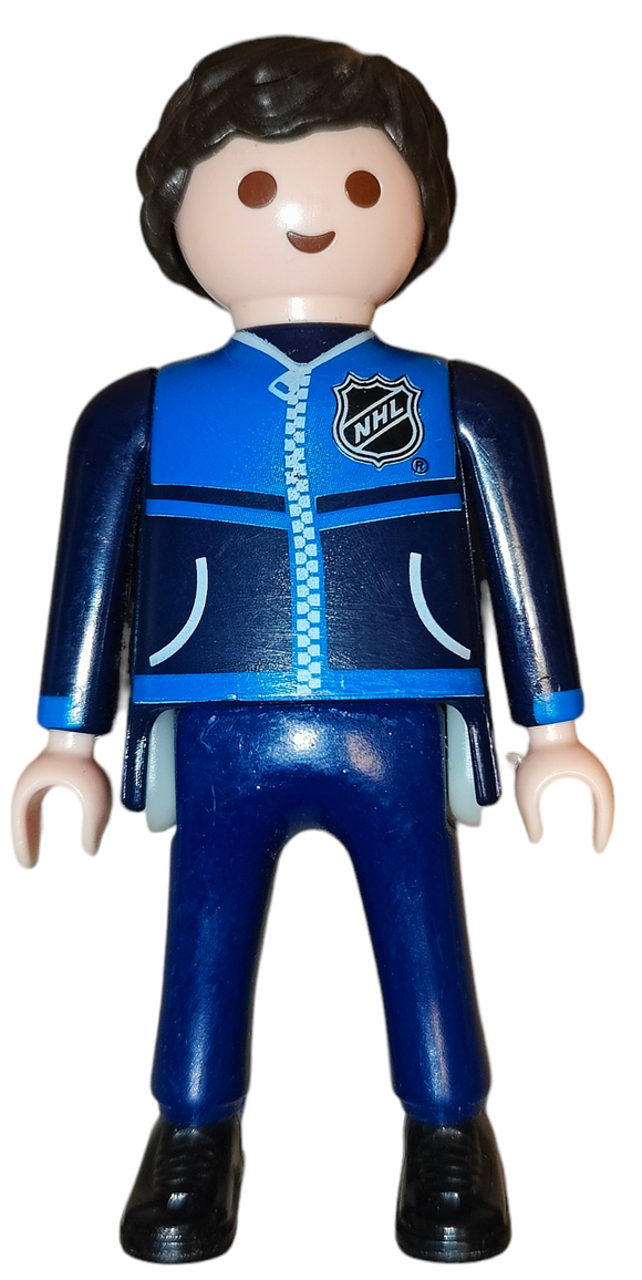Playmobil 30 00 2354 Hockey referee, blue suit, NHL patch on chest
