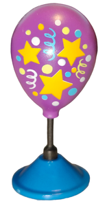 Playmobil Purple Balloon with yellow, blue and white stars, on blue case