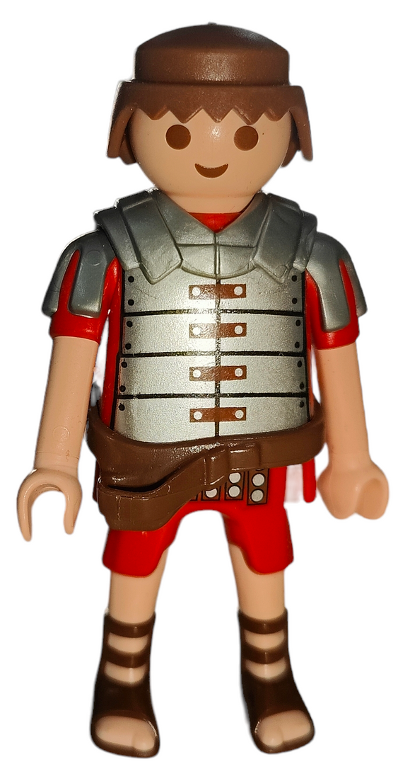 Playmobil 6490b Roman Soldier, blond, armoured collar, red uniform 6490