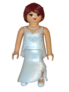 Playmobil 30 14 9670 Bride, red-brown hair put up, long white dress 9227
