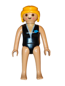 Playmobil 30 14 1862 Scuba diver, female, short blonde hair, black swimsuit with zipper 70090