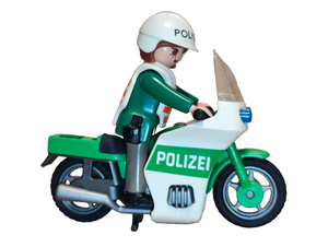 Playmobil 30 66 6430 Green Police Polizei Motorcycle Motorbike