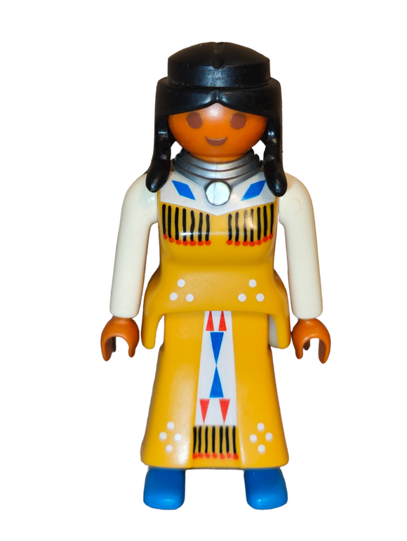 Playmobil 30 14 0990 Indian Native American female, mustard clothing 3871 , 7170 , 7841