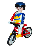 Playmobil 30 66 1460 and 30 00 6290 Red Mountain Bike and Bicyclist 3339