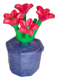 Playmobil 30 25 0040 & 30 05 7420 & 30 25 8710 Dark Blue hexagonal Flower pot