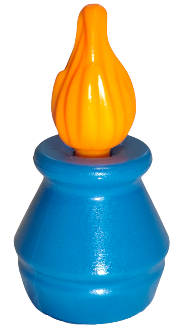 Playmobil 30 20 9540 & 30 07 6930 Blue Pot for flame and small flame