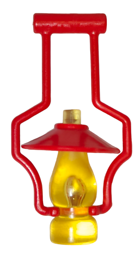Playmobil 30 65 9530 Red and clear yellow Lantern with shade, handle at top