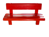 Playmobil 30 02 1860 Red Bench with back 3145, 3416, 3436, 3552, 3556, 3771, 3775, 4300, 4370