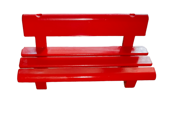 Playmobil 30 02 1860 Red Bench with back 3145, 3416, 3436, 3552, 3556, 3771, 3775, 4300, 4370