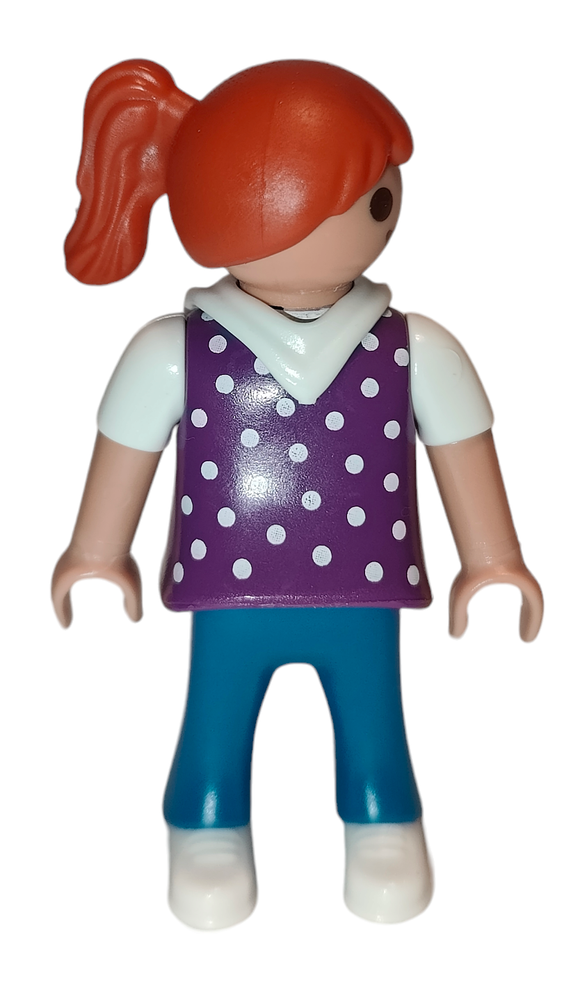 Playmobil 30 11 4060 Girl, red ponytail, purple/white shirt 70137