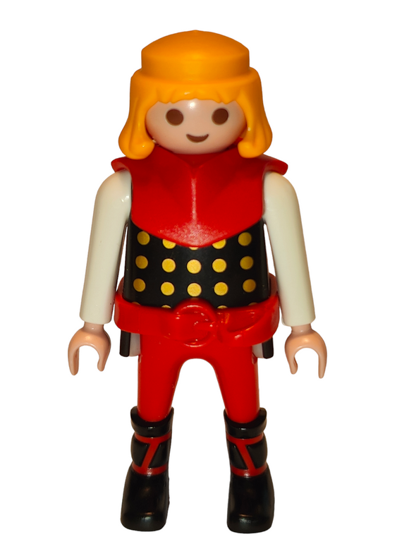 Playmobil 30 00 1602 Viking youth, red clothes, large leather collar 4433 , 5003