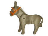 Playmobil 30 67 3570 old style Grey Donkey with orange bridle 3368 , 3747 , 3993