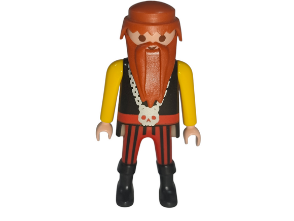 Playmobil 30 00 7190 Full red bearded pirate figure 3029 , 3860 , 3947 , 4067 ,4432 , 5238 , 5737 , 5775 , 5826