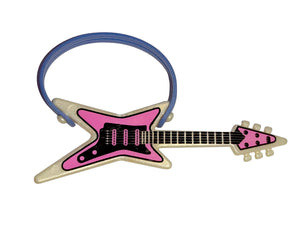 Playmobil 30 63 6684 & 30 80 0400 X-shape rock guitar with blue strap