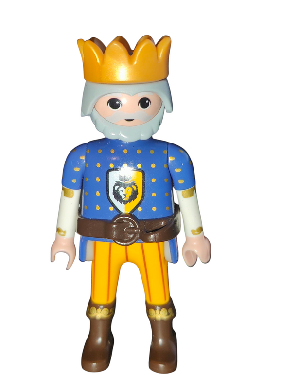 Playmobil 30 00 6403 King Kendrick (white hair and beard, blue shirt with lion crest) 6695