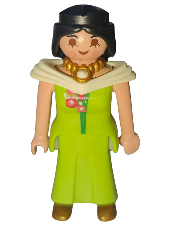 Playmobil 30 14 4030 Princess, mint green dress, long black hair, bare arms 4777