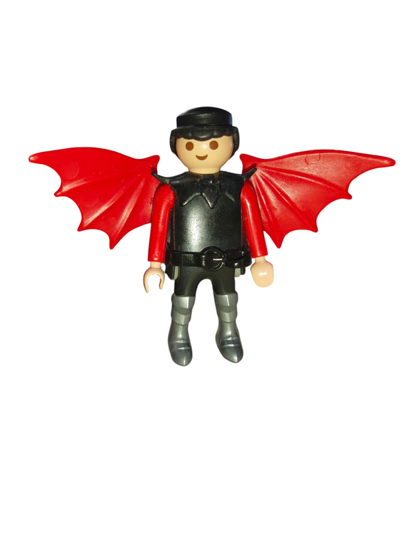 Playmobil Dragon knight with 30 51 6780 Red Wings, bat-shape, scalloped outside edge