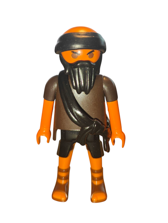 Playmobil 30 00 5512 Grave-robber, bald with headband, long black beard, black suit 4247