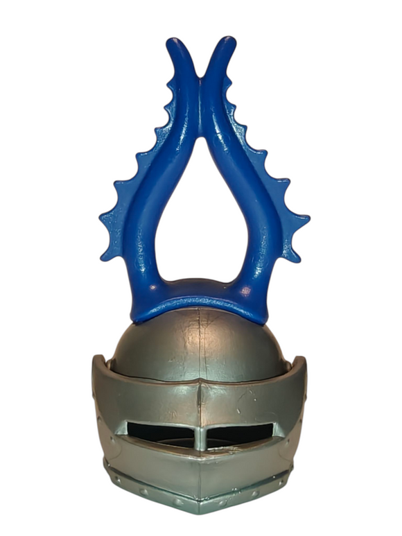 Playmobil 30 02 3280 & 30 02 3290 Silver Helmet with visor and Blue spiked Horns 3947 rare
