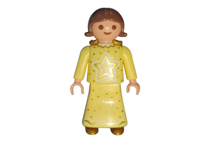 Playmobil 30 11 2250 Angel, brown hair, light yellow dress, star on front 4161 , 5494 , 5588