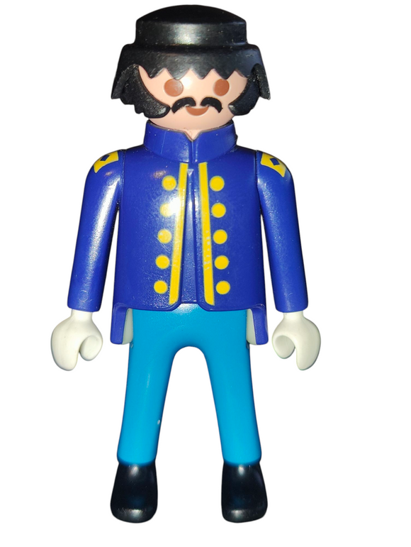 Playmobil Cavalry officer, black hair, mustache 3485