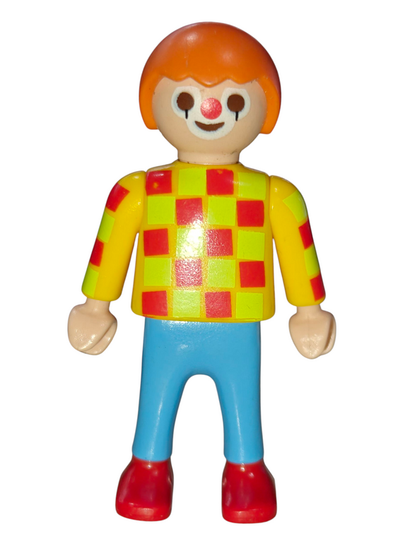 Playmobil Boy clown child, orange hair, yellow polkadot shirt 4787