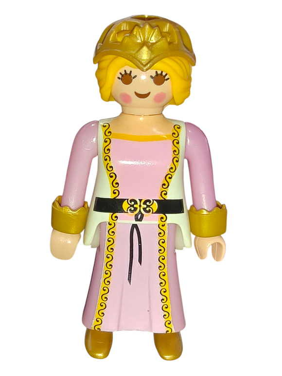 PLAYMOBIL 30 14 4840 Queen, short yellow hair, pink and white dress 4128