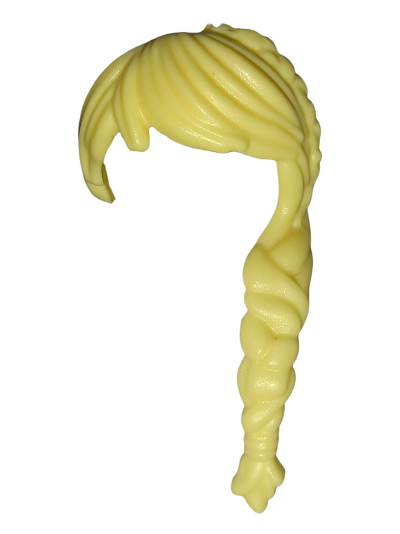 Playmobil 30 06 1182 Female Light Yellow Hair Wig long wrapped ponytail over left shoulder (No Face)