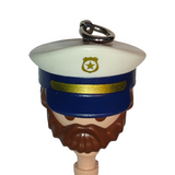 Playmobil Head of Policeman 70648 with loop for keychain