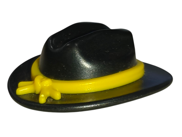 PLAYMOBIL 30 24 3942 black Hat, stetson-style with yellow hat band for Yankee Soldiers 5245 , 5249 , 6274