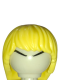 Playmobil Female Light Yellow Hair Wig long, loose with hole for headband (No Face)