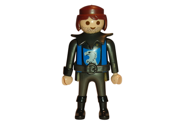 Playmobil 30 00 9472 Falcon Knight, black suit, falcon-head on front 4014