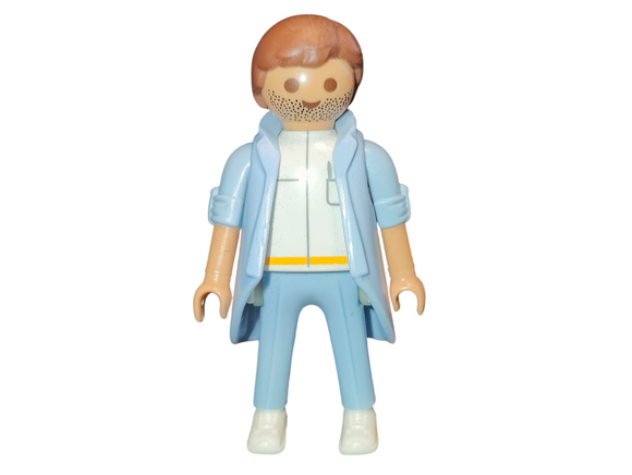 Playmobil 30 00 5164 Doctor, male, brown hair, light blue scrubs with long coat 70190