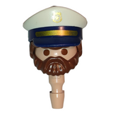 Playmobil Head of Policeman 70648 with loop for keychain