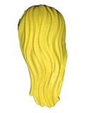 Playmobil Female Light Yellow Hair Wig long hair at back and over left shoulder rubbery (No Face)