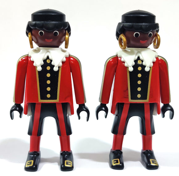 Playmobil SetX2 30 00 2123 30002123 Black Piet with red suit 5040, 5217