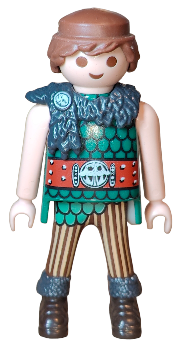 Playmobil 30 00 2594 Snotlout, dragon-rider, brown hair, green/brown clothes 9459